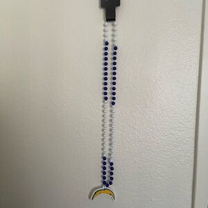 NFL Chargers beaded necklace
